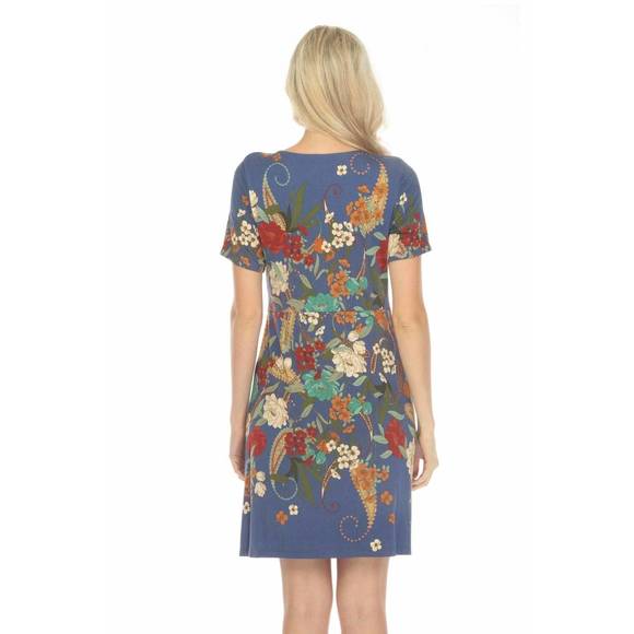 NEW JOHNNY WAS tee bee twist front swing dress in multi - Picture 3 of 3